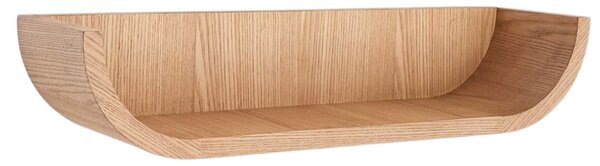 Nástěnná police Kave Home Salaya 60 cm s dřevěným dekorem