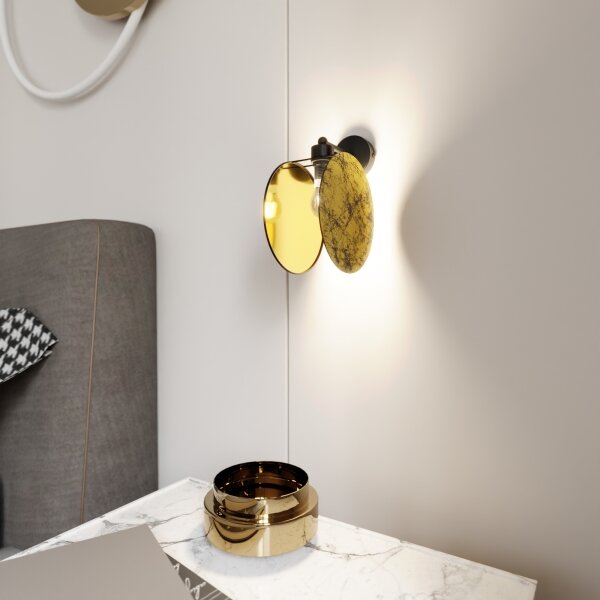 Nástěnná lampa MOTIF 1xE27/15W/230V zlatá