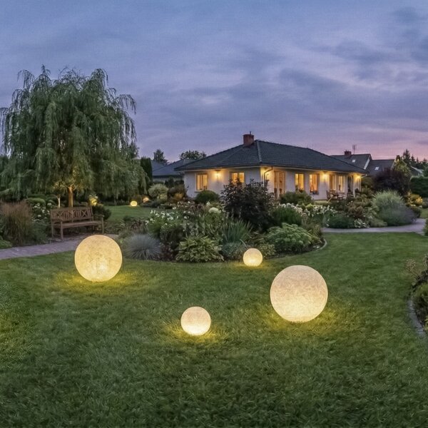 Kanlux 45934 - Venkovní lampa STONO 1xE27/15W/230V pr. 20 cm IP65 béžová