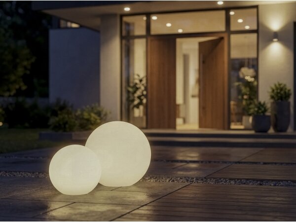 Kanlux 45930 - Venkovní lampa STONO 1xE27/15W/230V pr. 20 cm IP65 bílá