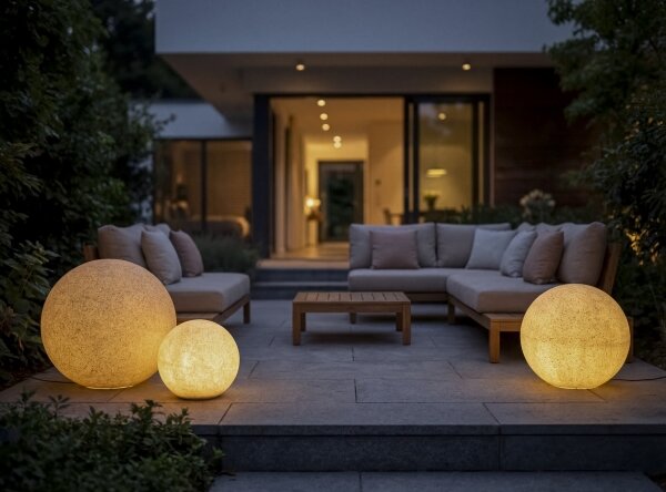 Kanlux 45934 - Venkovní lampa STONO 1xE27/15W/230V pr. 20 cm IP65 béžová