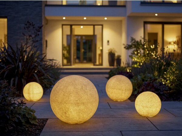 Kanlux 45934 - Venkovní lampa STONO 1xE27/15W/230V pr. 20 cm IP65 béžová