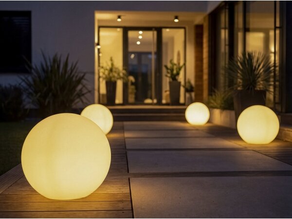 Kanlux 45930 - Venkovní lampa STONO 1xE27/15W/230V pr. 20 cm IP65 bílá