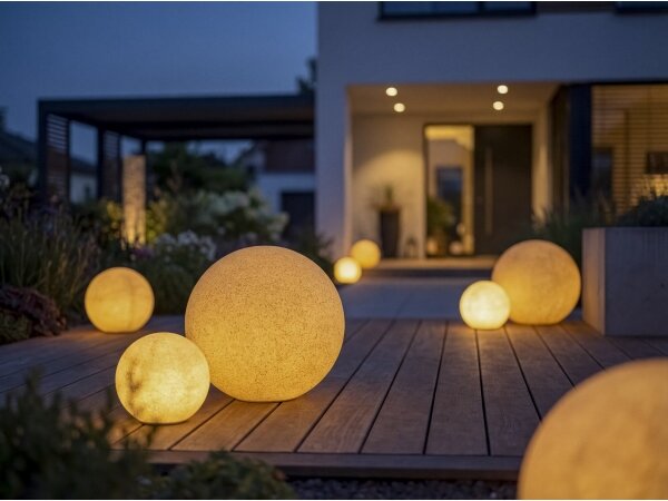 Kanlux 45934 - Venkovní lampa STONO 1xE27/15W/230V pr. 20 cm IP65 béžová