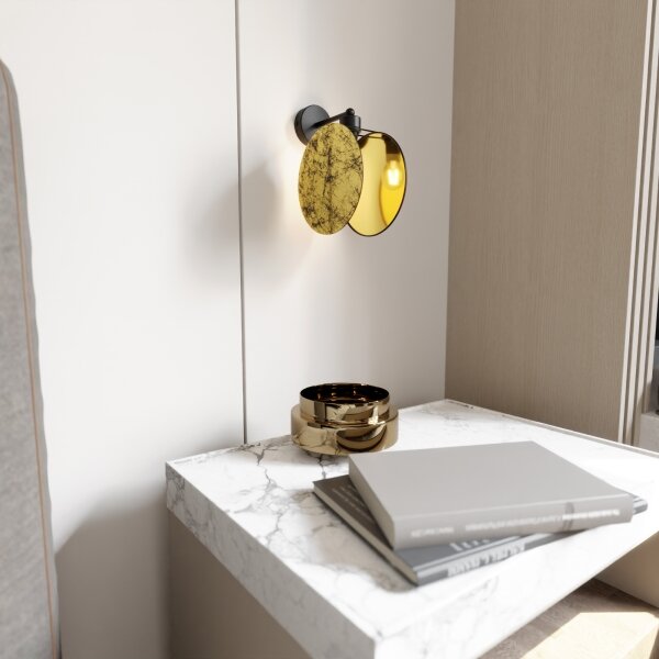 Nástěnná lampa MOTIF 1xE27/15W/230V zlatá
