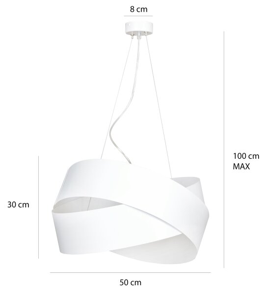 Lustr na lanku VIENO 3xE27/15W/230V bílá