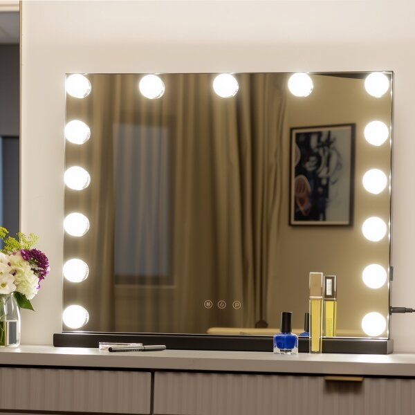 Brilagi - LED Stmívatelné make-up zrcadlo HOLLYWOOD LED/15W/230V 3000/4000/6500K