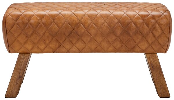TABURETOVÁ LAVICE, dřevo, kůže, 90/46/30 cm Livetastic - Online Only lavice, Online Only