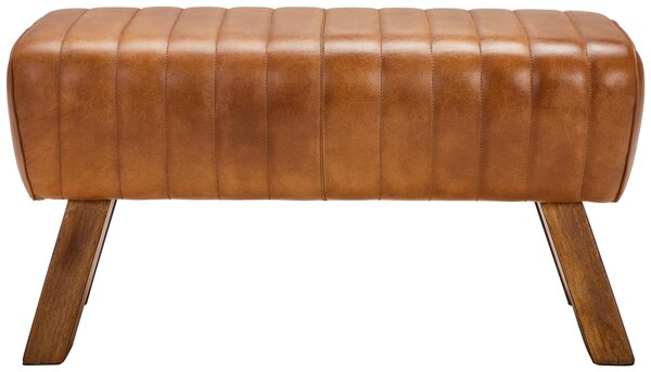 TABURETOVÁ LAVICE, dřevo, kůže, 90/46/30 cm Livetastic - Online Only lavice, Online Only