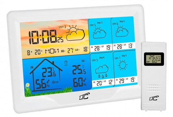 Meteostanice Smart s barevným displejem, bílá TYUA LXSTP08BS