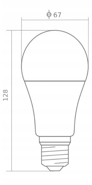 LED žárovka - E27 - A80 - 20W - 1800Lm - teplá bílá BERGE