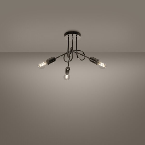 Sollux SL.1440 - Přisazený lustr LOOP 3xE27/15W/230V chrom