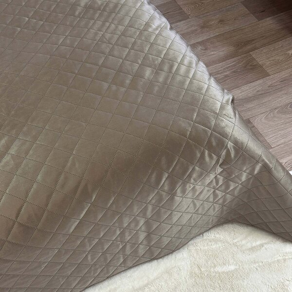 Euromat Přehoz na postel AMARANTE TAUPE, hnědý, 220x240cm, dvoulůžkový + 2x povlak 40 x 40cm