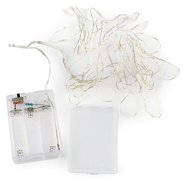 LED osvětlení na baterie / / světelný řetěz 790416 5m/50LED/3xAA bílá teplá