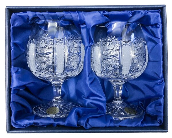Onte Crystal Bohemia Crystal ručně broušené sklenice na rum, brandy a koňak Iris 280 ml 2KS