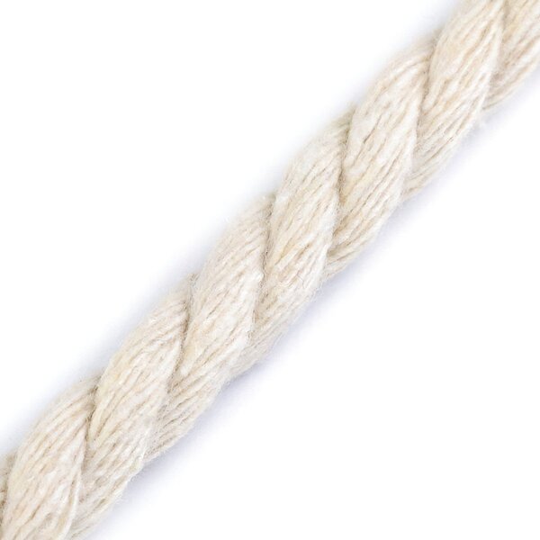 Textil Soldán Bavlněná kroucená šňůra / provaz 510641 režná na tašky, průměr 7mm (šňůra na metry)