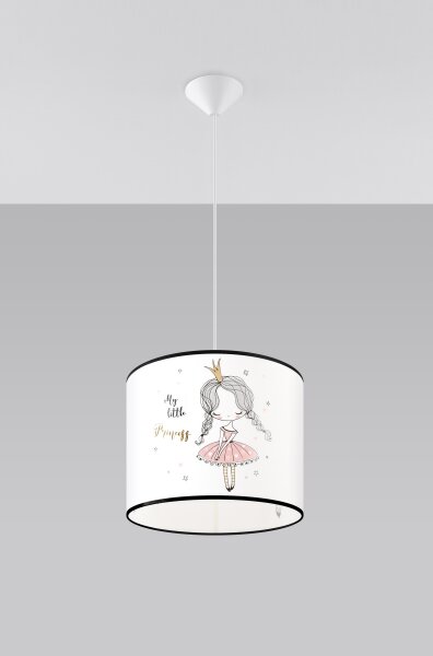Sollux SL.1414 - Dětský lustr na lanku PRINCESS 1xE27/15W/230V pr. 30 cm