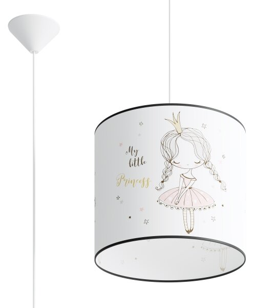 Sollux SL.1414 - Dětský lustr na lanku PRINCESS 1xE27/15W/230V pr. 30 cm