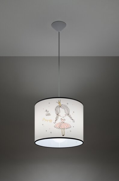 Sollux SL.1414 - Dětský lustr na lanku PRINCESS 1xE27/15W/230V pr. 30 cm