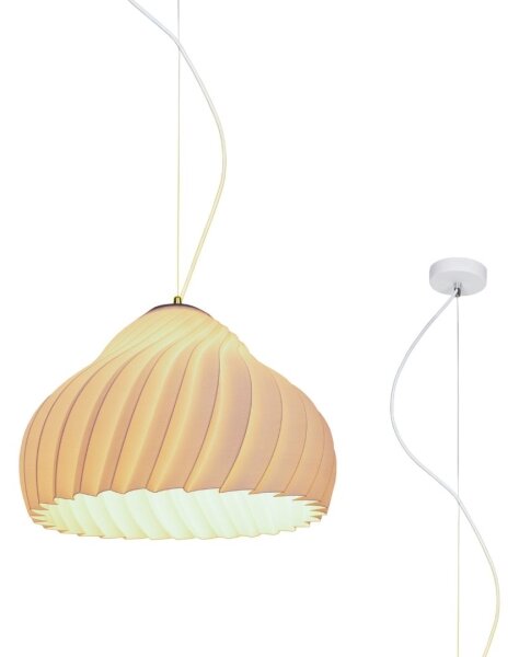 Lustr na lanku SILVO 1xE27/60W/230V pr. 38 cm bílá