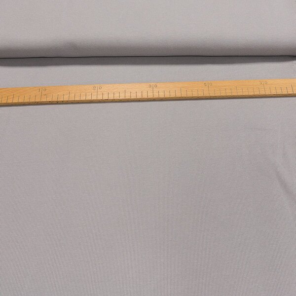 Žebrovaný bavlněný úplet 6222 3000 světlý šedý, š.120cm (látka v metráži)