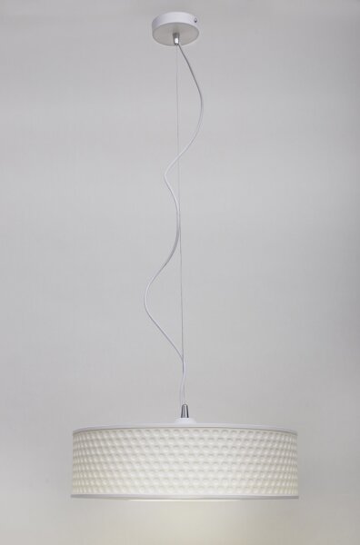 Lustr na lanku GARDA 1xE27/60W/230V pr. 40 cm bílá