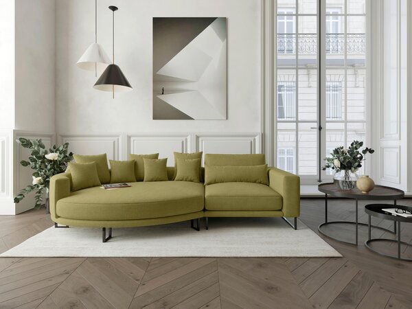 POHOVKA BIG SOFA, textil, olivově zelená Livetastic - Pohovky, Online Only