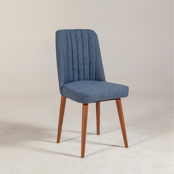 Jídelní židle Nidupo 4 (ořech + tmavě modrá). 1093068