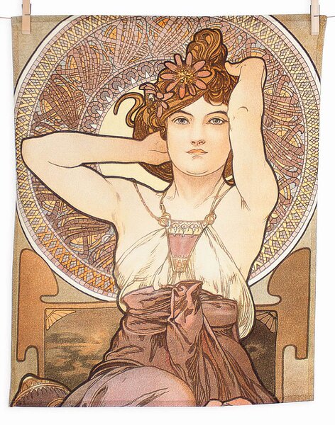 Matějovský utěrky ALFONS MUCHA AMETHYST, hnědo-béžové, 2 kusy 50x64cm