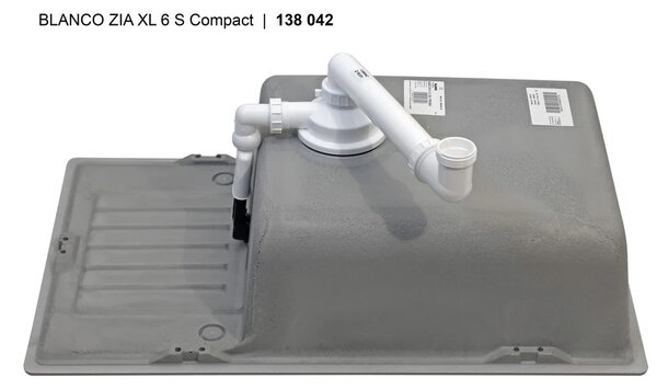 Blanco Zia XL 6 S, silgranitový dřez 1000x500x190 mm, 1-komorový, antracitová, 517568