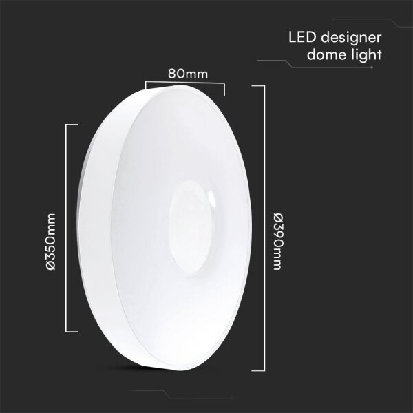 LED Stmívatelné stropní svítidlo LED/40W/230V 3000-6500K 39 cm bílá + DO