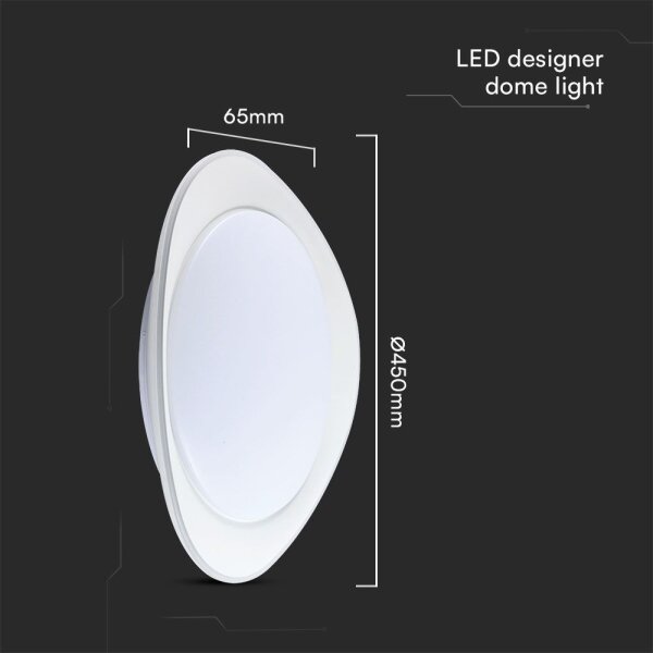LED Stmívatelné stropní svítidlo LED/40W/230V 3000-6500K 45 cm bílá + DO