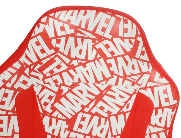 HERNÍ ŽIDLE, vzhled kůže, červená, bílá Marvel - Online Only kancelářské židle, Online Only