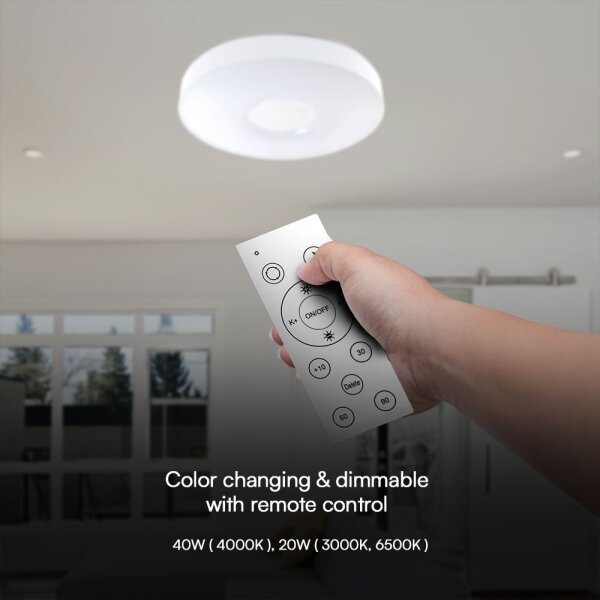 LED Stmívatelné stropní svítidlo LED/40W/230V 3000-6500K 39 cm bílá + DO