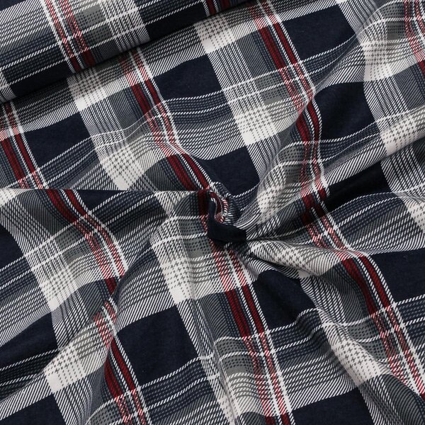 Flanel bavlněný A-5 modro-šedé káro, š.150cm (látka v metráži)