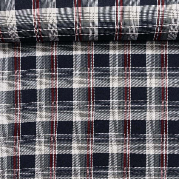 Flanel bavlněný A-5 modro-šedé káro, š.150cm (látka v metráži)
