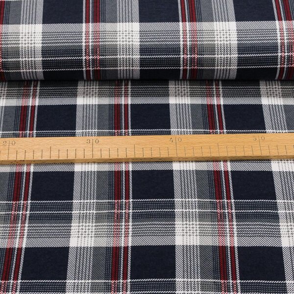 Flanel bavlněný A-5 modro-šedé káro, š.150cm (látka v metráži)