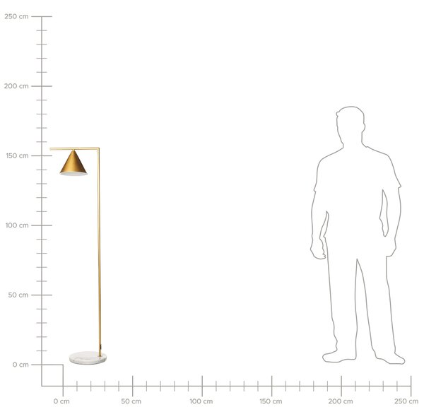 Stojací lampa MOCAL Kov Zlatá