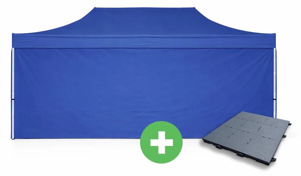 Nůžkový stan 3x6m ALU PREMIUM SET - plné bočnice + podlaha barva Černá