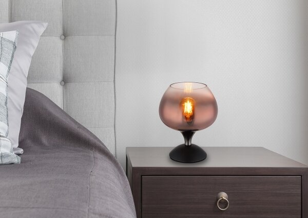 Globo 15548T2G - Stolní lampa MAXY 1xE27/40W/230V měděná