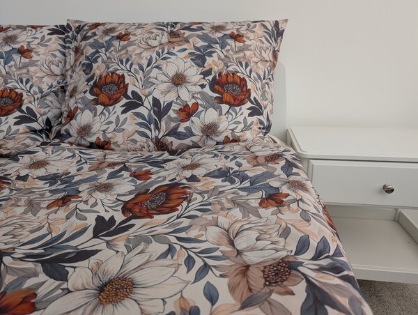 Nelly bavlněné povlečení design květiny, rozměr 70x90 a 140x200cm