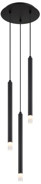 Globo 15629-3 - Lustr na lanku BLAKE 3xG9/4W/230V pr. 24 cm černá