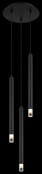 Globo 15629-3 - Lustr na lanku BLAKE 3xG9/4W/230V pr. 24 cm černá