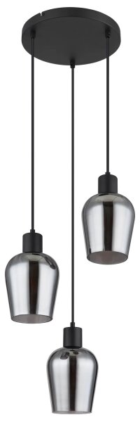 Globo 15627-3 - Lustr na lanku RYAN 3xE27/40W/230V pr. 28,5 cm černá