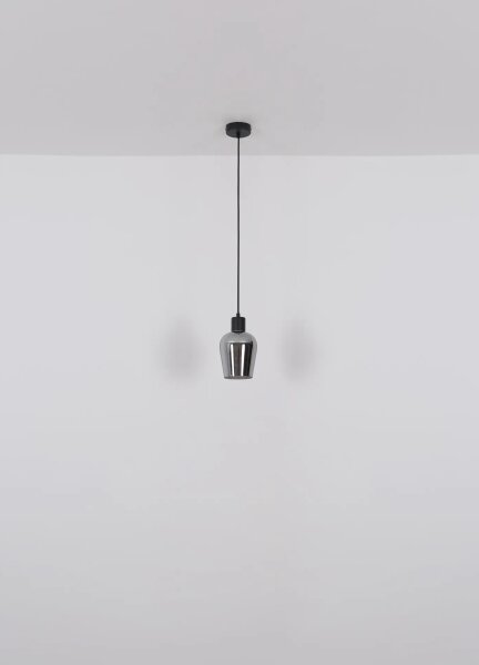 Globo 15627 - Lustr na lanku RYAN 1xE27/40W/230V pr. 13,5 cm černá
