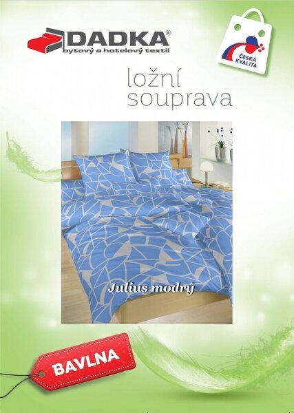 DADKA Bavlněné povlečení Julius modré 140x200, 70x90 cm