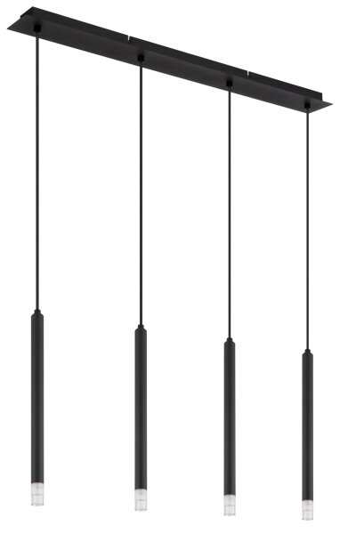 Globo 15629-4 - Lustr na lanku BLAKE 4xG9/4W/230V černá