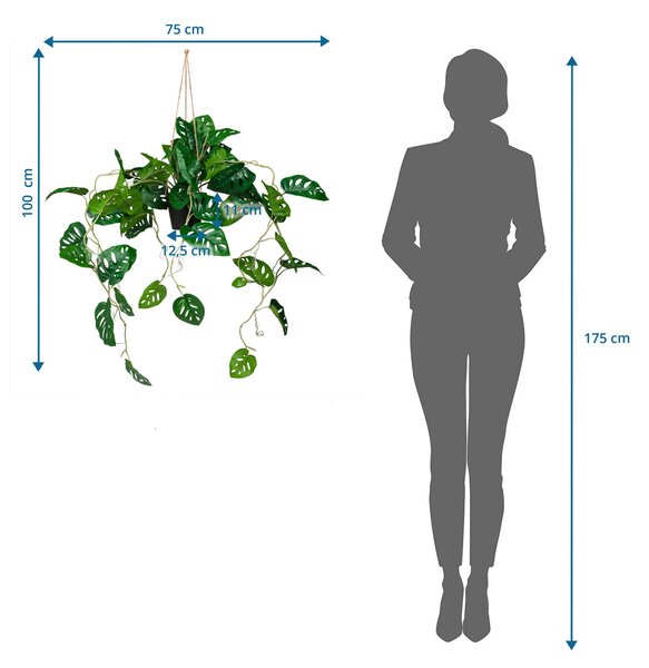UMĚLÁ ROSTLINA monstera MID.YOU - Umělé rostliny, Online Only