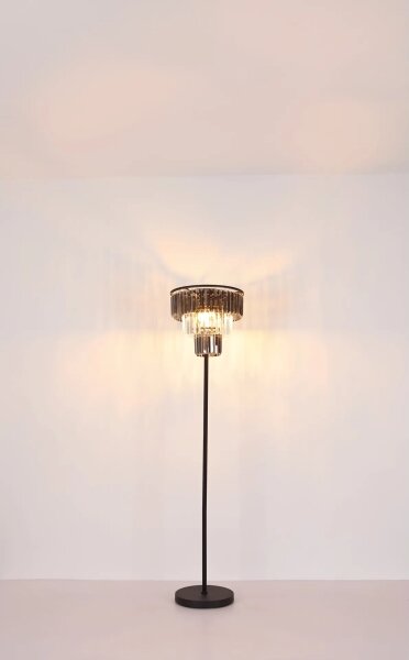 Globo 15695S - Stojací lampa NAXIS 3xE27/40W/230V pr. 40 cm černá