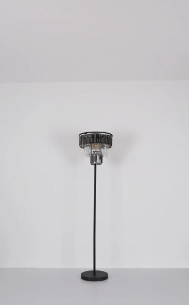 Globo 15695S - Stojací lampa NAXIS 3xE27/40W/230V pr. 40 cm černá